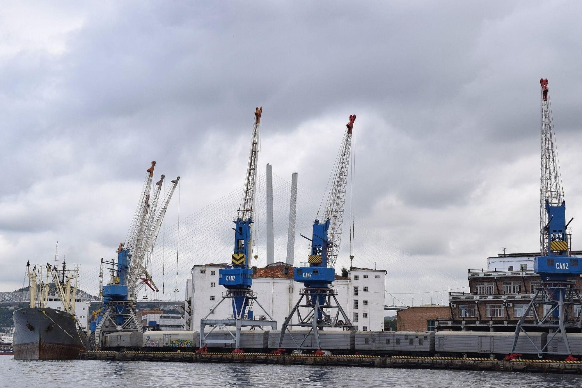 Port of Vladivostok in the Russian Far East.