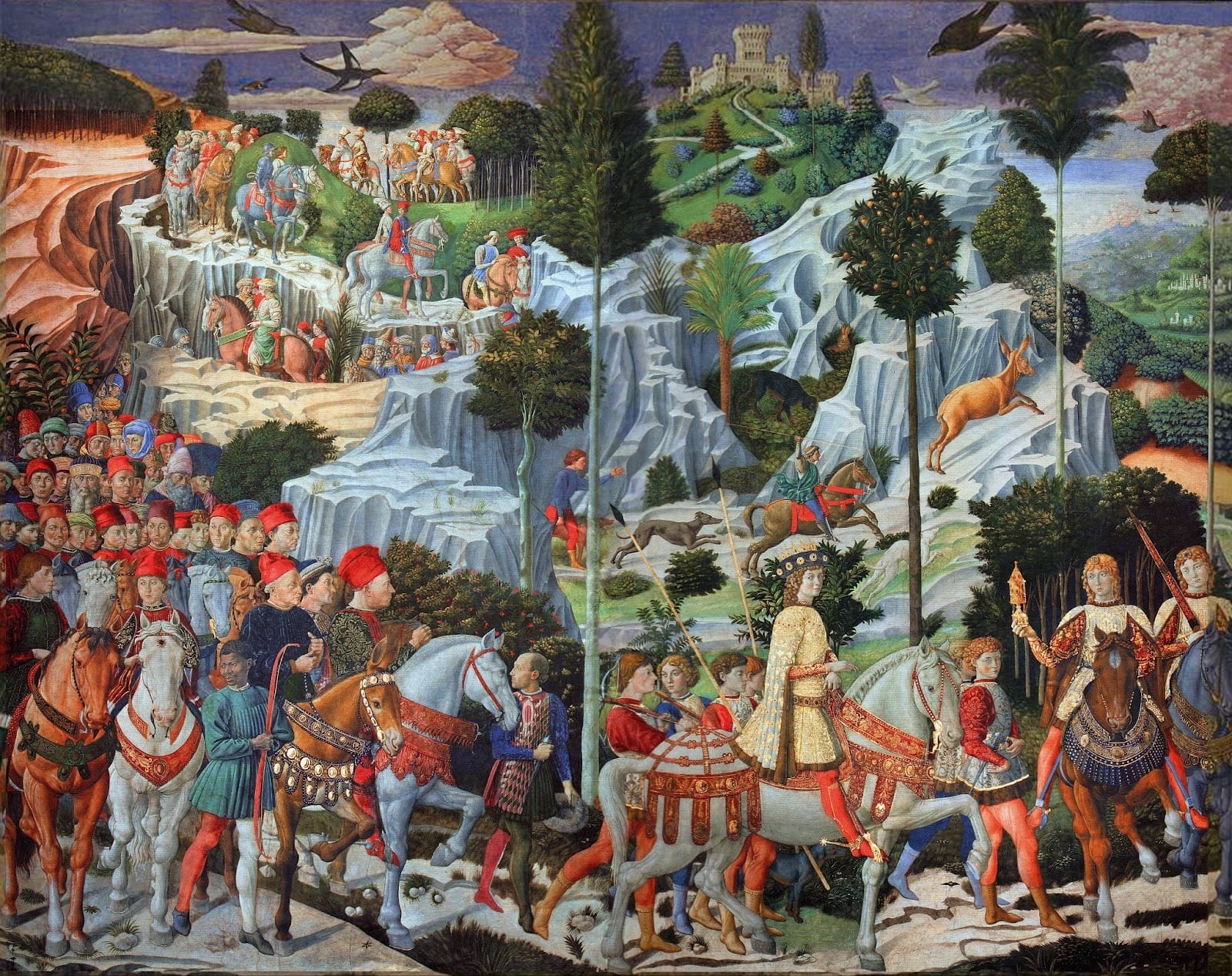 Journey of the Magi Benozzo Gozzoli, “Journey of the Magi” (detail). The painting portrays the arrival of delegations of religious leaders, poets, philosophers, and statesmen to the Council of Florence.