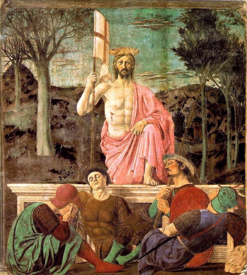 "The Resurrection of Christ" The cultural environment in which Cusa lived and worked included the flourishing of such artists as Piero della Francesca, who was in Florence after 1439. Here, his “The Resurrection of Christ”