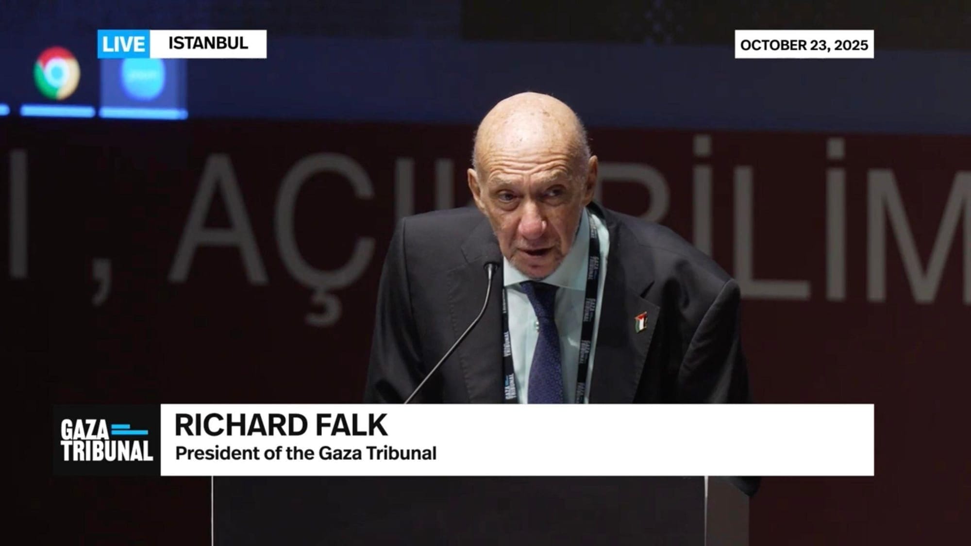 Prof. Richard Falk at Gaza Tribunal