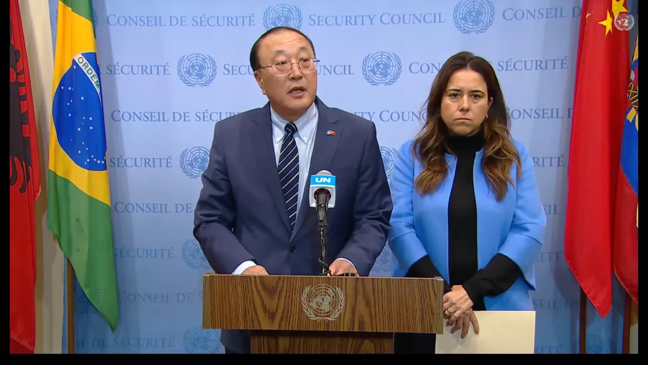 China, U.A.E. Discuss Ceasefire Efforts at UN Press Conference