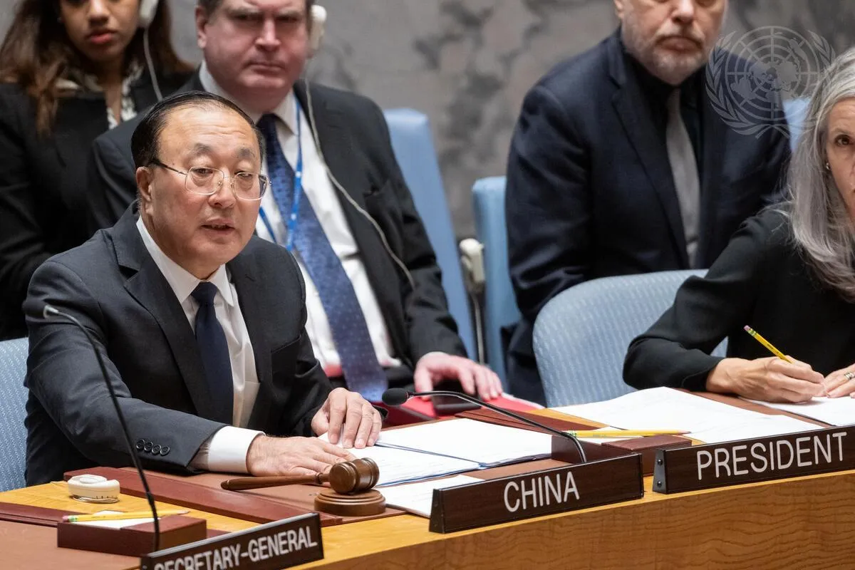 China’s UN Ambassador Condemns ‘Naked Double Standards’ on Gaza Crisis