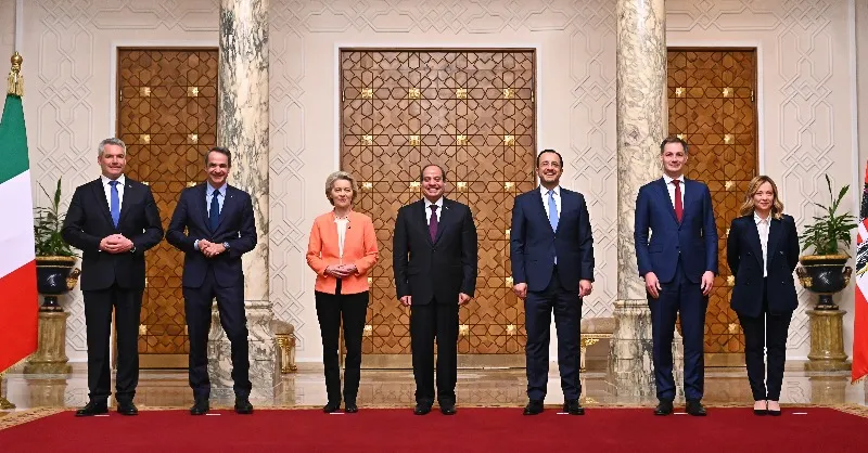 El-Sisi Warns of Dangers from ‘Procrastination’ over Gaza Ceasefire at EU-Egypt Summit