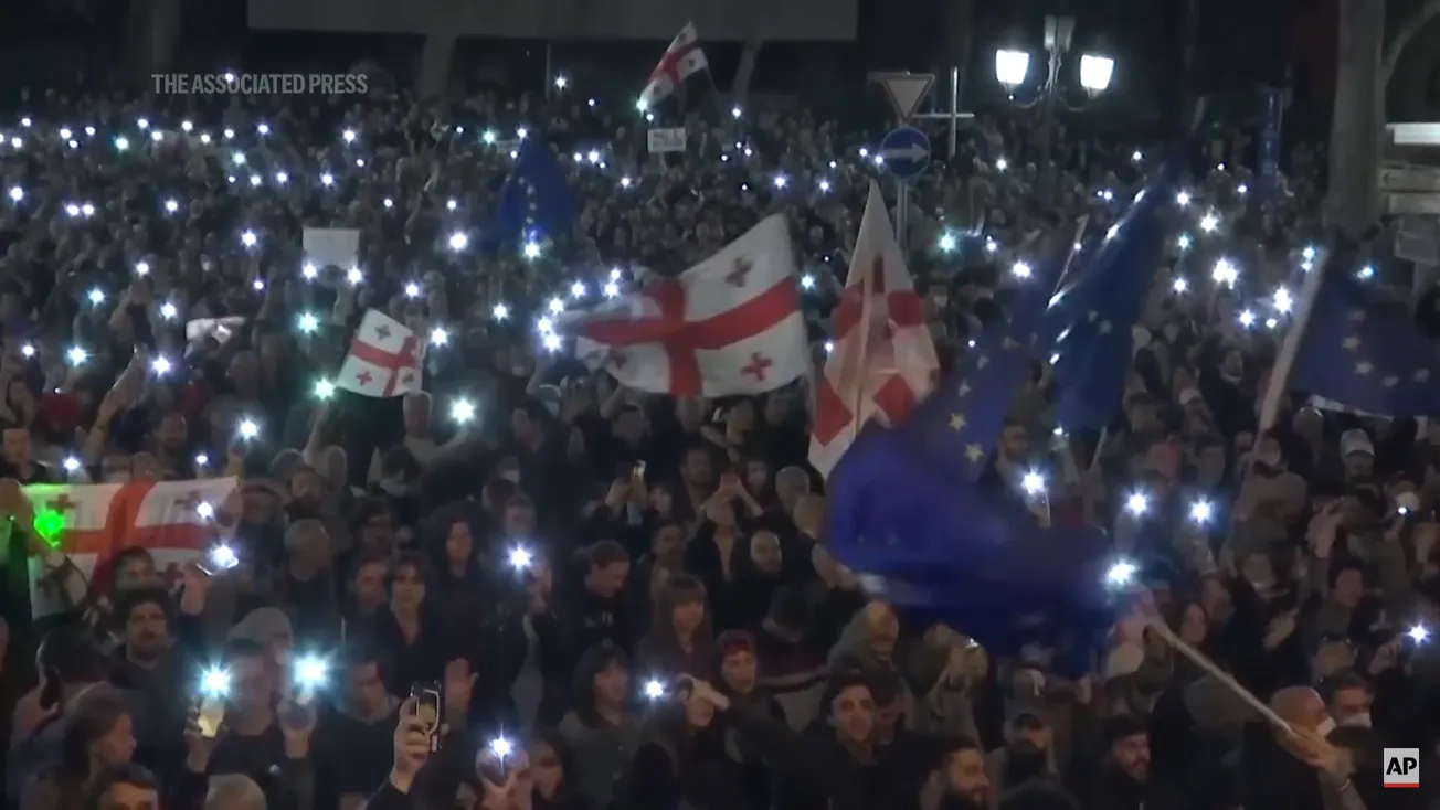 Violent Demonstration Against Georgia’s Parliament on Registering Foreign Influence