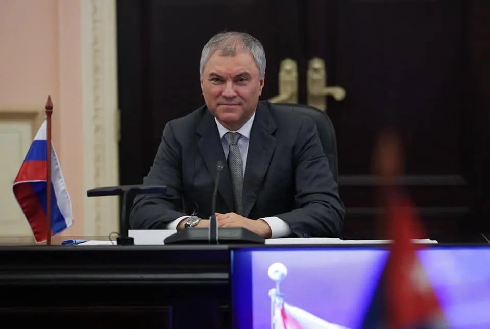 Russian Duma Speaker Volodin Tells West’s Citizens, Your Leaders Have Lost Their Minds