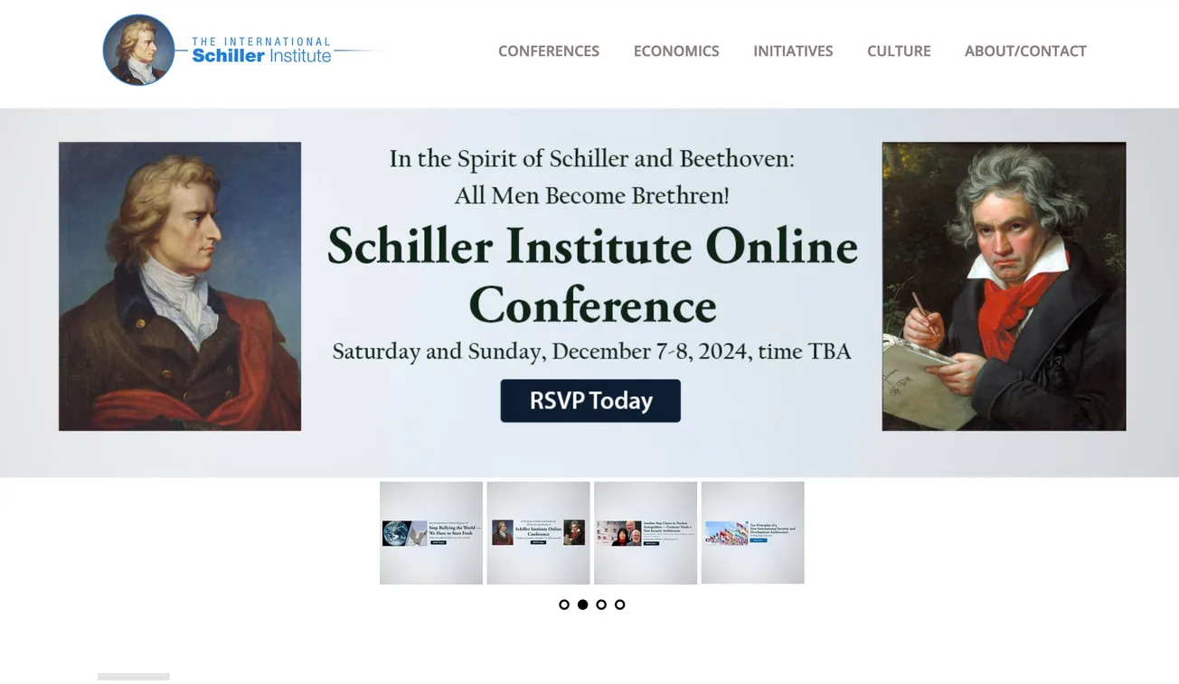 Invitation: Schiller Institute International Online Conference, Dec. 7-8, 2024