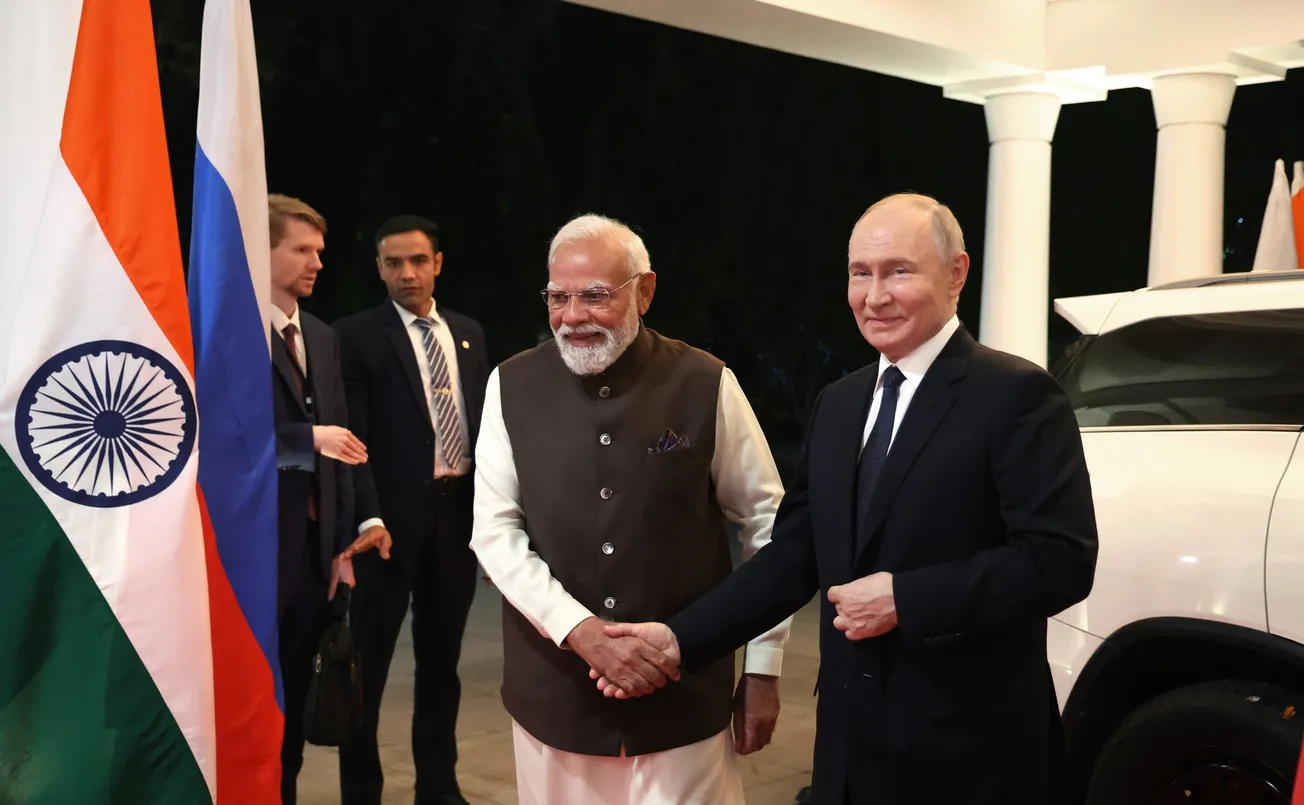 Putin Arrives on a Two-Day State Visit to India