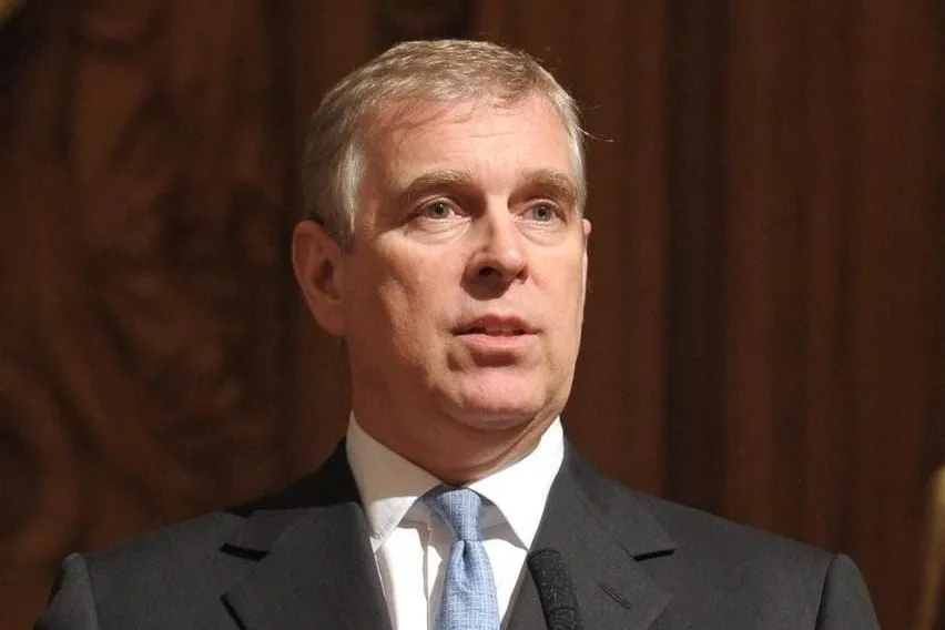 Andrew Montbatten-Windsor at podium